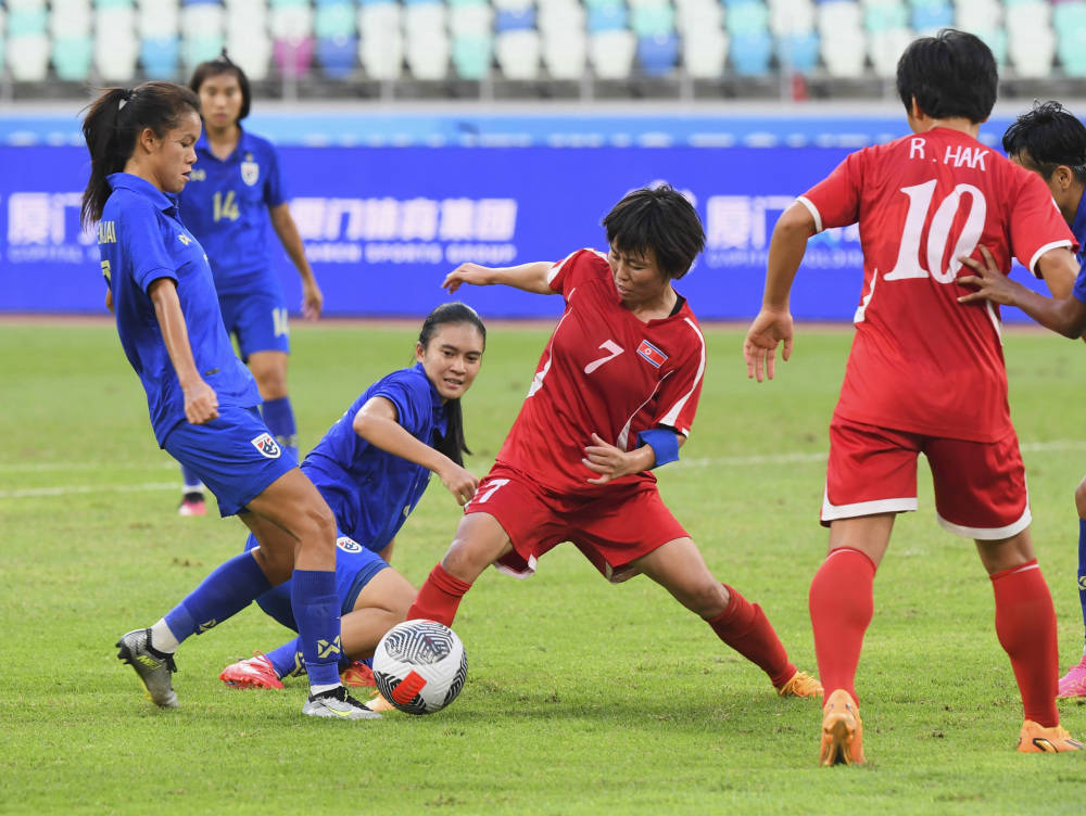 巴黎奥运会女足亚洲区预选赛：朝鲜队胜泰国队